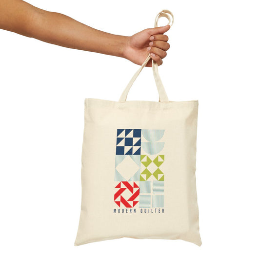 Modern Quilter Canvas Tote Bag | Quilt Block Market Tote
