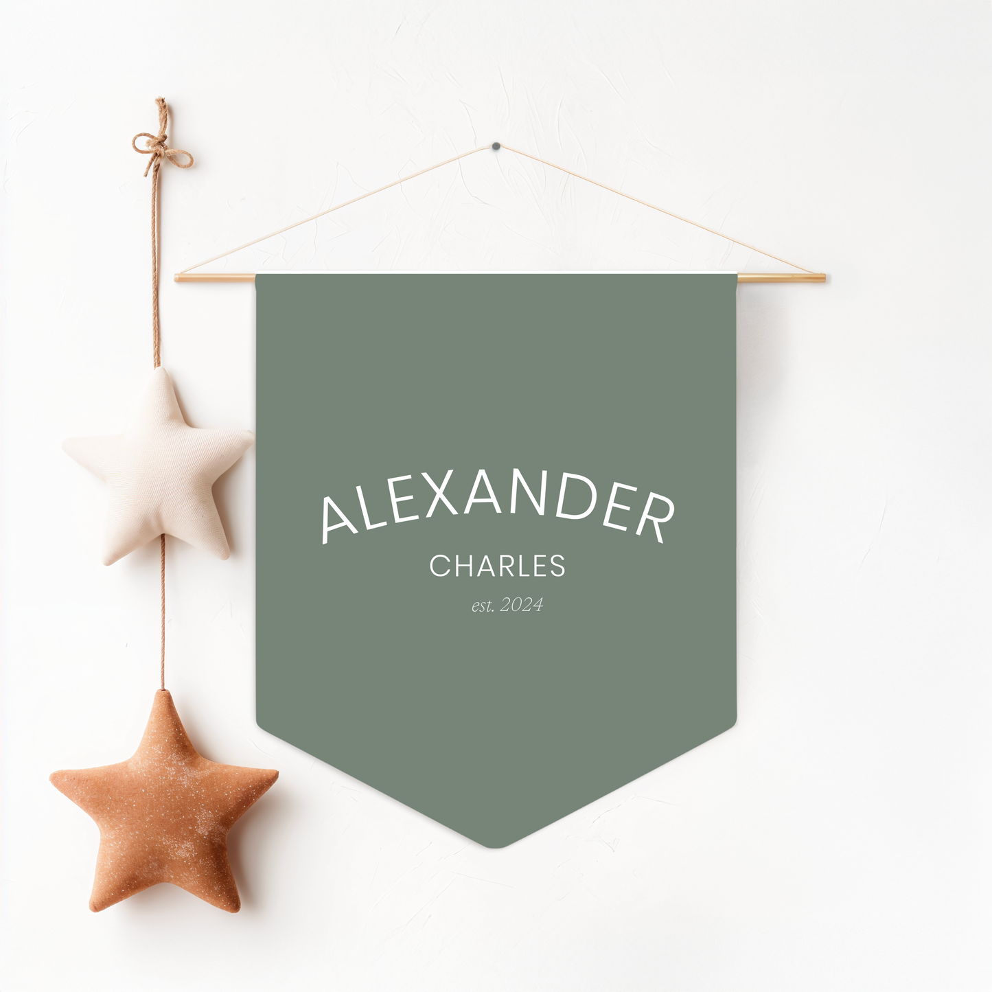Personalized Wall Pennant for Nursery, Baby Room, Kids Wall Decor