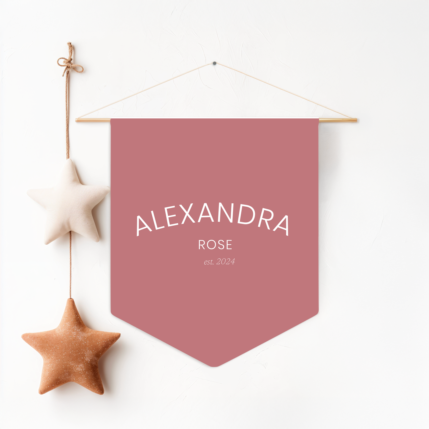 Personalized Wall Pennant for Nursery, Baby Room, Kids Wall Decor
