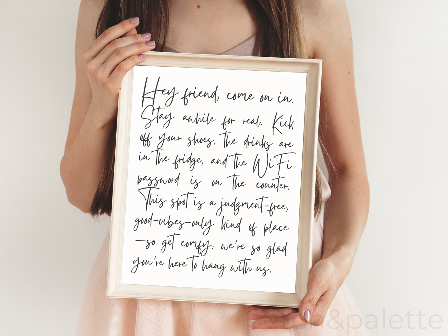 Welcome Friends Entryway Sign – Printable Wall Art Poster Download