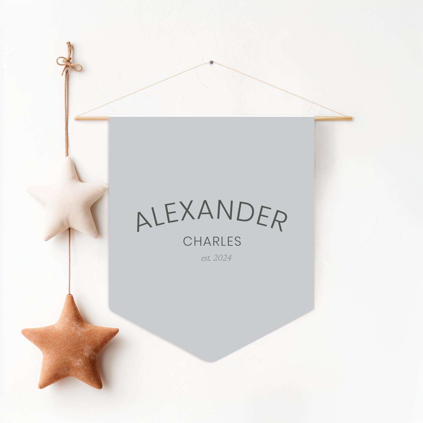 Personalized Wall Pennant for Nursery, Baby Room, Kids Wall Decor