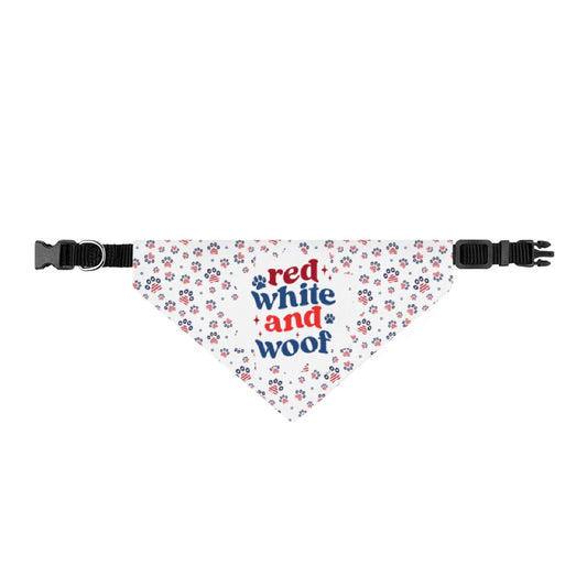Clip-on 4th of July dog bandana collar for summer celebrations