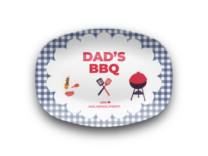 Personalized Dad BBQ Platter | Father’s Day Grill Plate