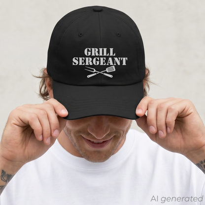Green camo Grill Sergeant embroidered cap for grill masters