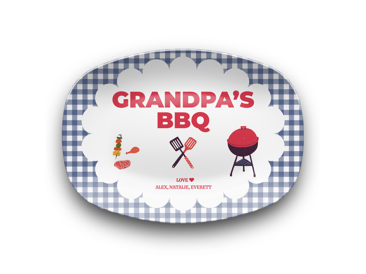 Personalized Dad BBQ Platter | Father’s Day Grill Plate
