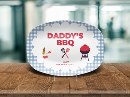 Personalized Dad BBQ Platter | Father’s Day Grill Plate