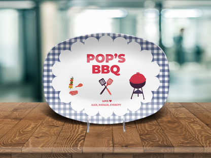 Personalized Dad BBQ Platter | Father’s Day Grill Plate