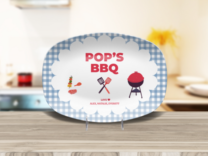 Personalized Dad BBQ Platter | Father’s Day Grill Plate