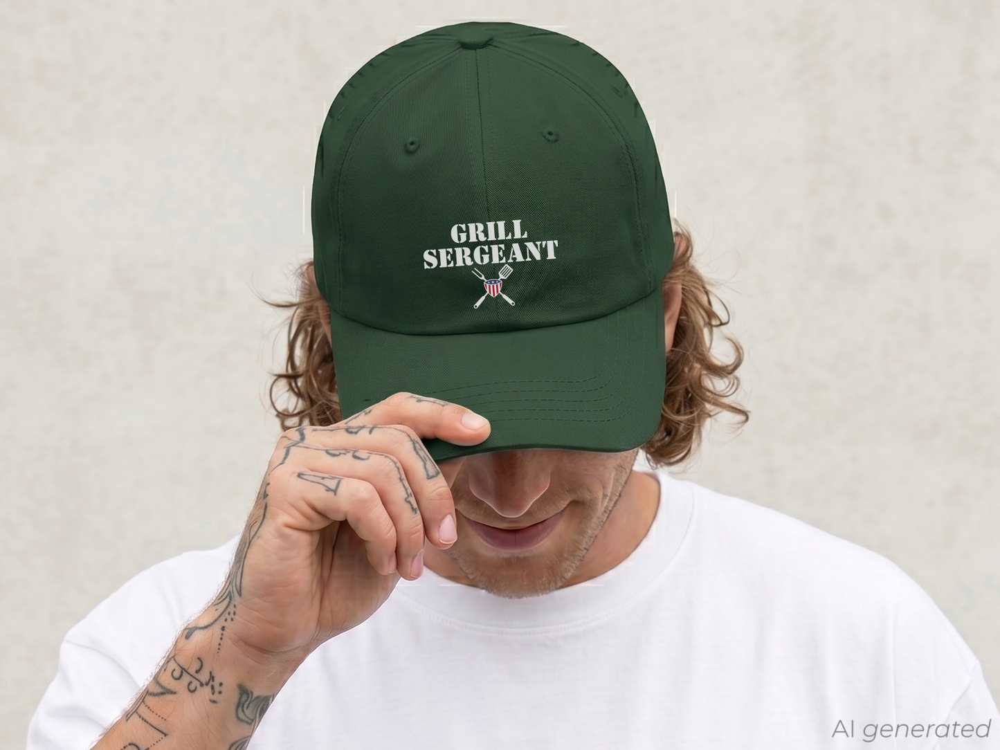 Spruce Grill Sergeant embroidered dad cap for BBQ lovers