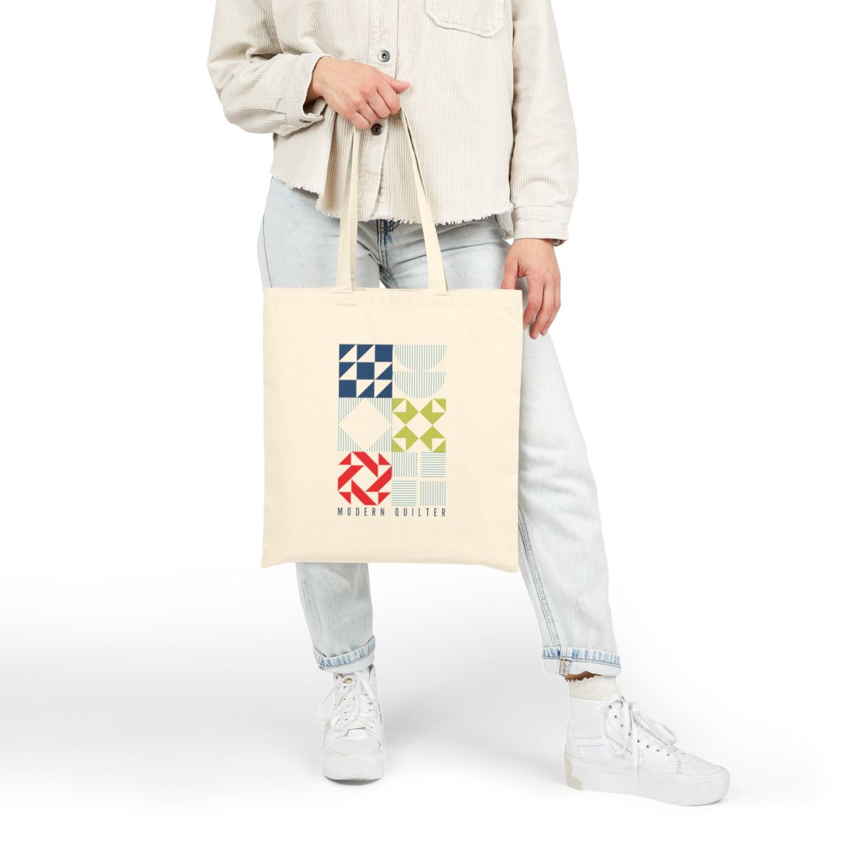 Modern Quilter Canvas Tote Bag | Quilt Block Market Tote
