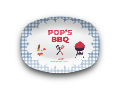 Personalized Dad BBQ Platter | Father’s Day Grill Plate