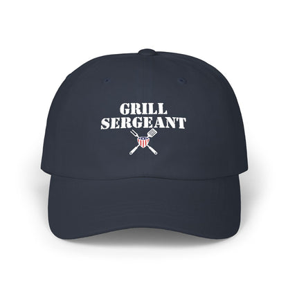 Grill Sergeant emblem with flag embroidered patriotic hat