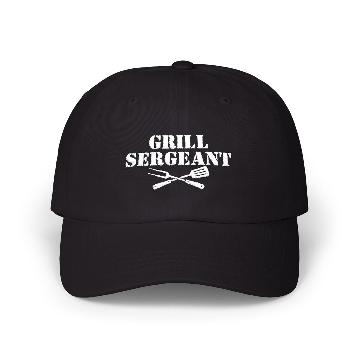 Navy Grill Sergeant BBQ hat with embroidered front design