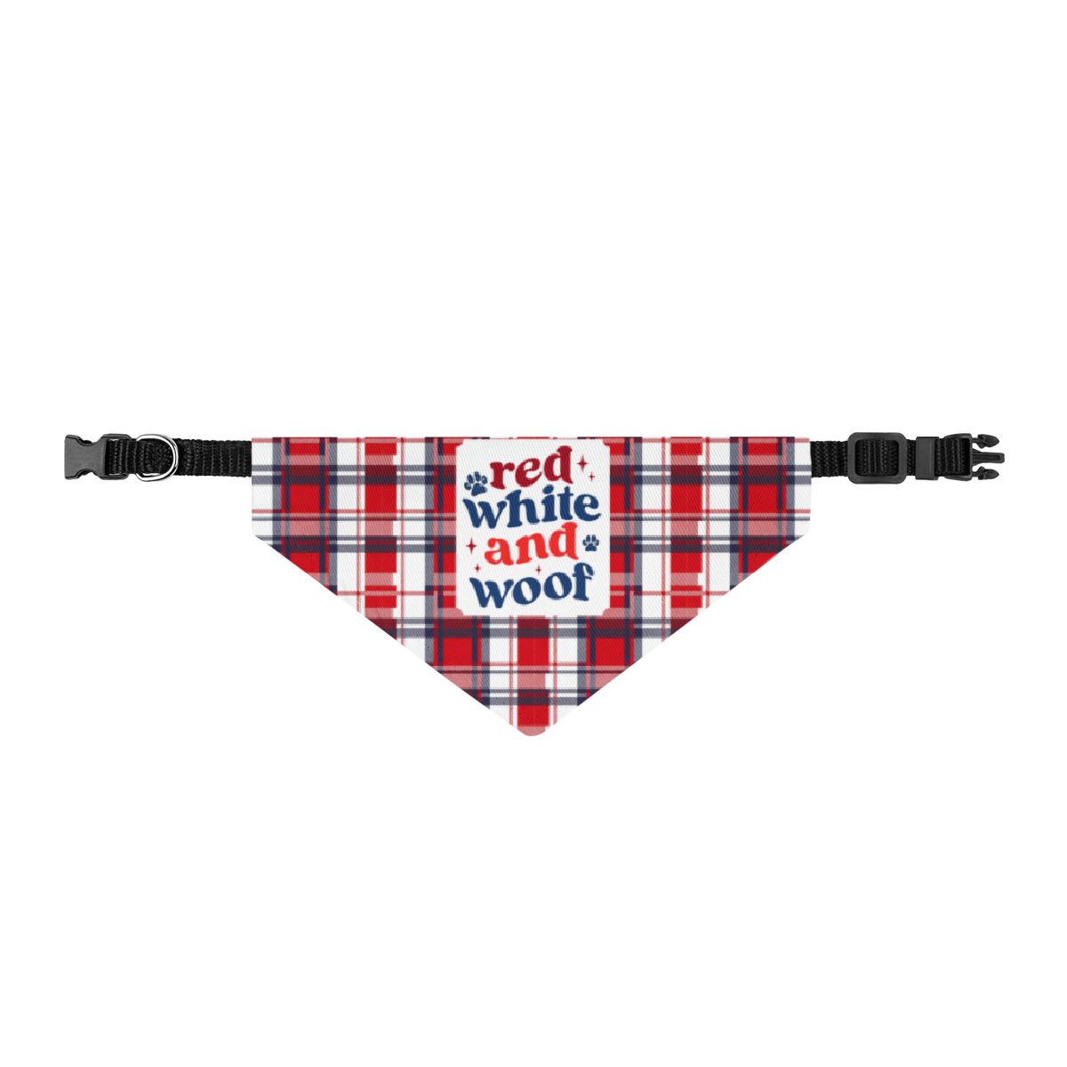 Red White and Woof Patriotic Dog Bandana Collar