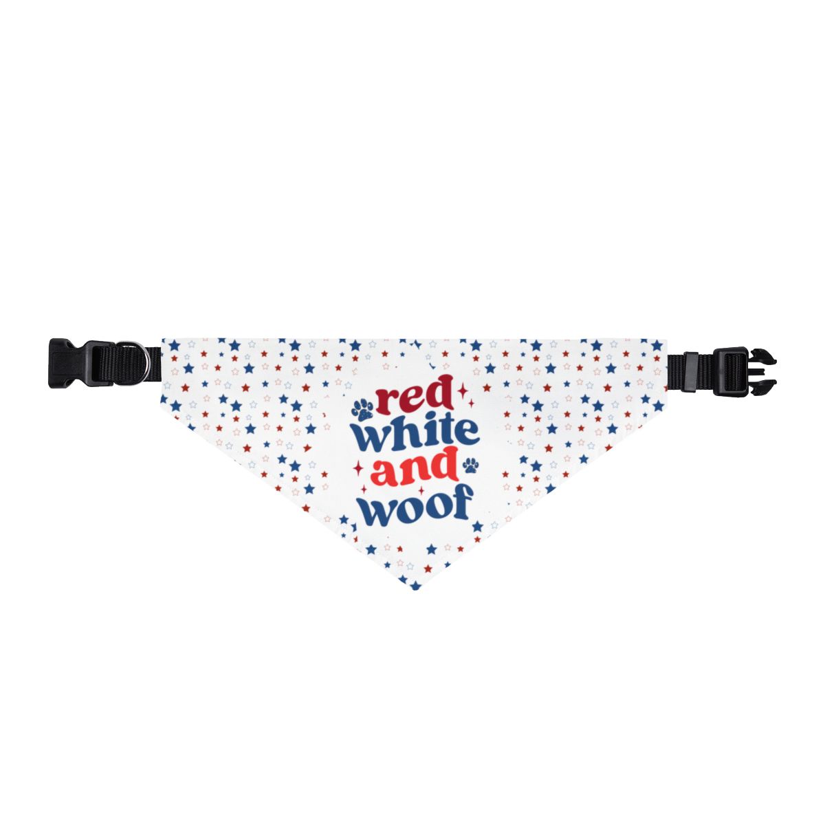 Red White and Woof Patriotic Dog Bandana Collar