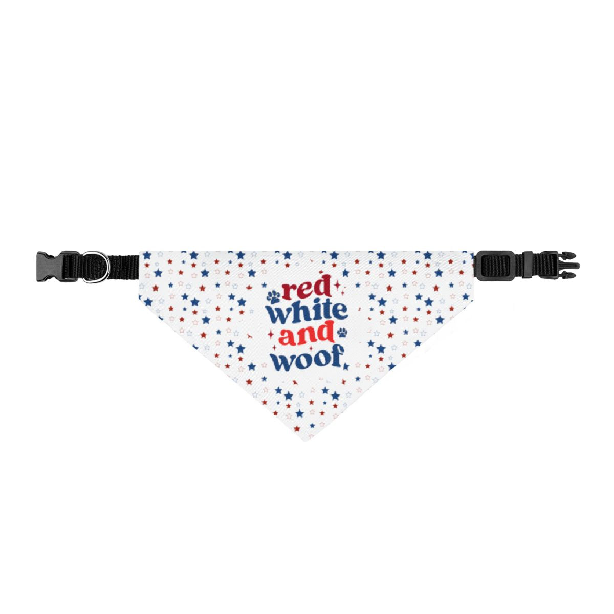 Patriotic pet scarf for dogs with paw print design