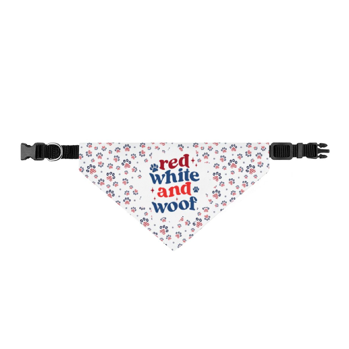 Clip-on 4th of July dog bandana collar for summer celebrations