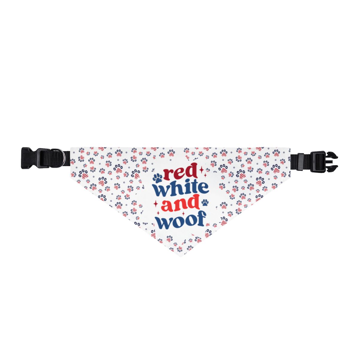 Red White and Woof Patriotic Dog Bandana Collar