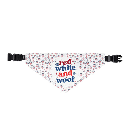 Red White and Woof Patriotic Dog Bandana Collar