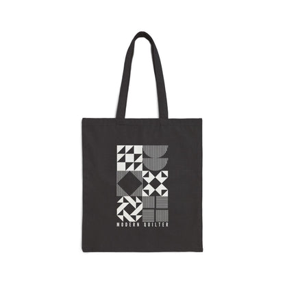 Modern Quilter Black Canvas Tote Bag | Quilt Block Market Tote Canvas