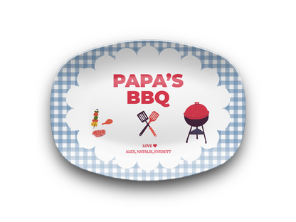 Personalized Dad BBQ Platter | Father’s Day Grill Plate