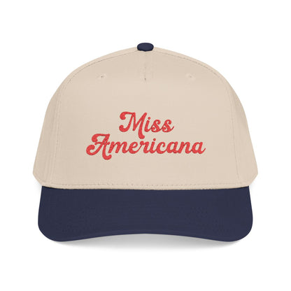 Red white and blue embroidered hat for Americana outfits