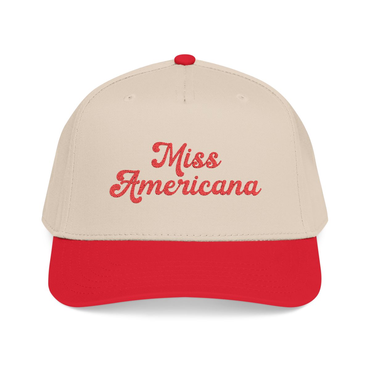 Red white and blue embroidered hat for Americana outfits