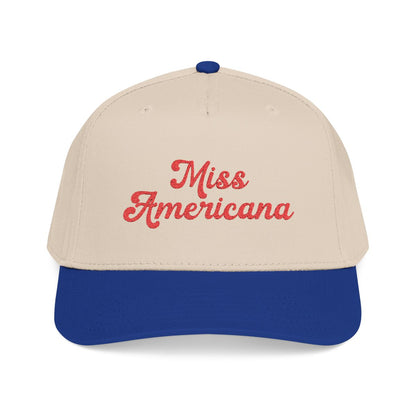 Cute 4th of July hat with Miss Americana embroidery