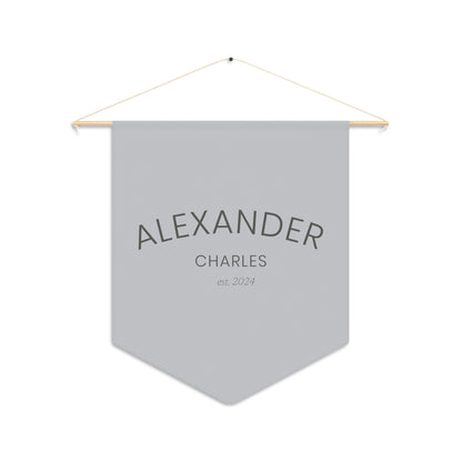 Personalized Wall Pennant for Nursery, Baby Room, Kids Wall Decor