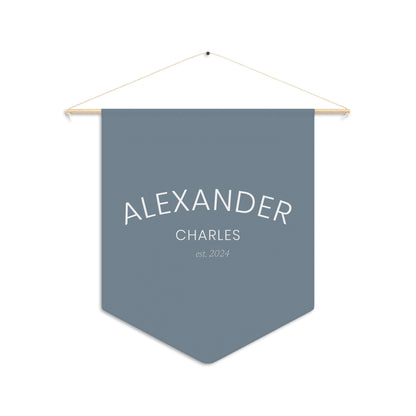 Personalized Wall Pennant for Nursery, Baby Room, Kids Wall Decor