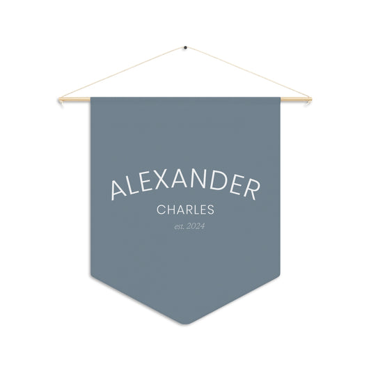 Personalized Wall Pennant for Nursery, Baby Room, Kids Wall Decor