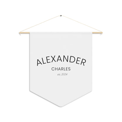 Personalized Wall Pennant for Nursery, Baby Room, Kids Wall Decor