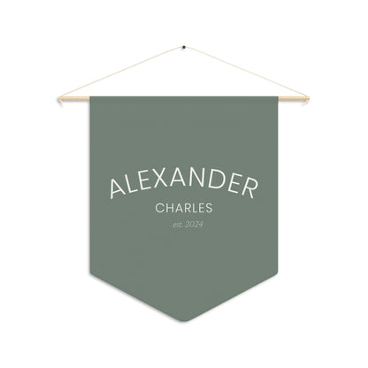 Personalized Wall Pennant for Nursery, Baby Room, Kids Wall Decor